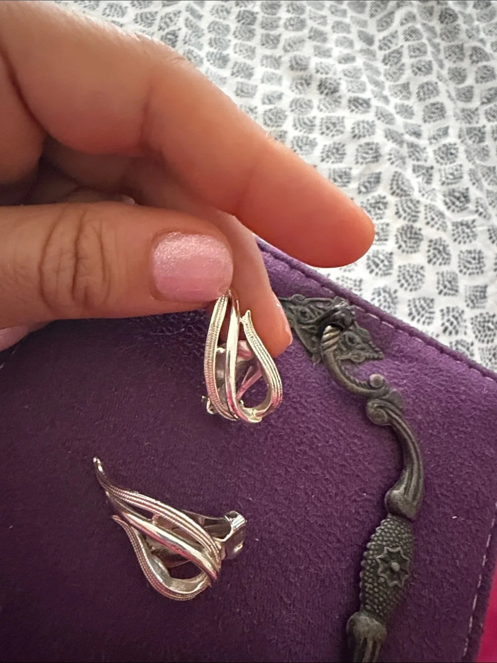 Sarah Coventry Silver-Tone Clip-On Earrings - Elegant Women's Jewelry